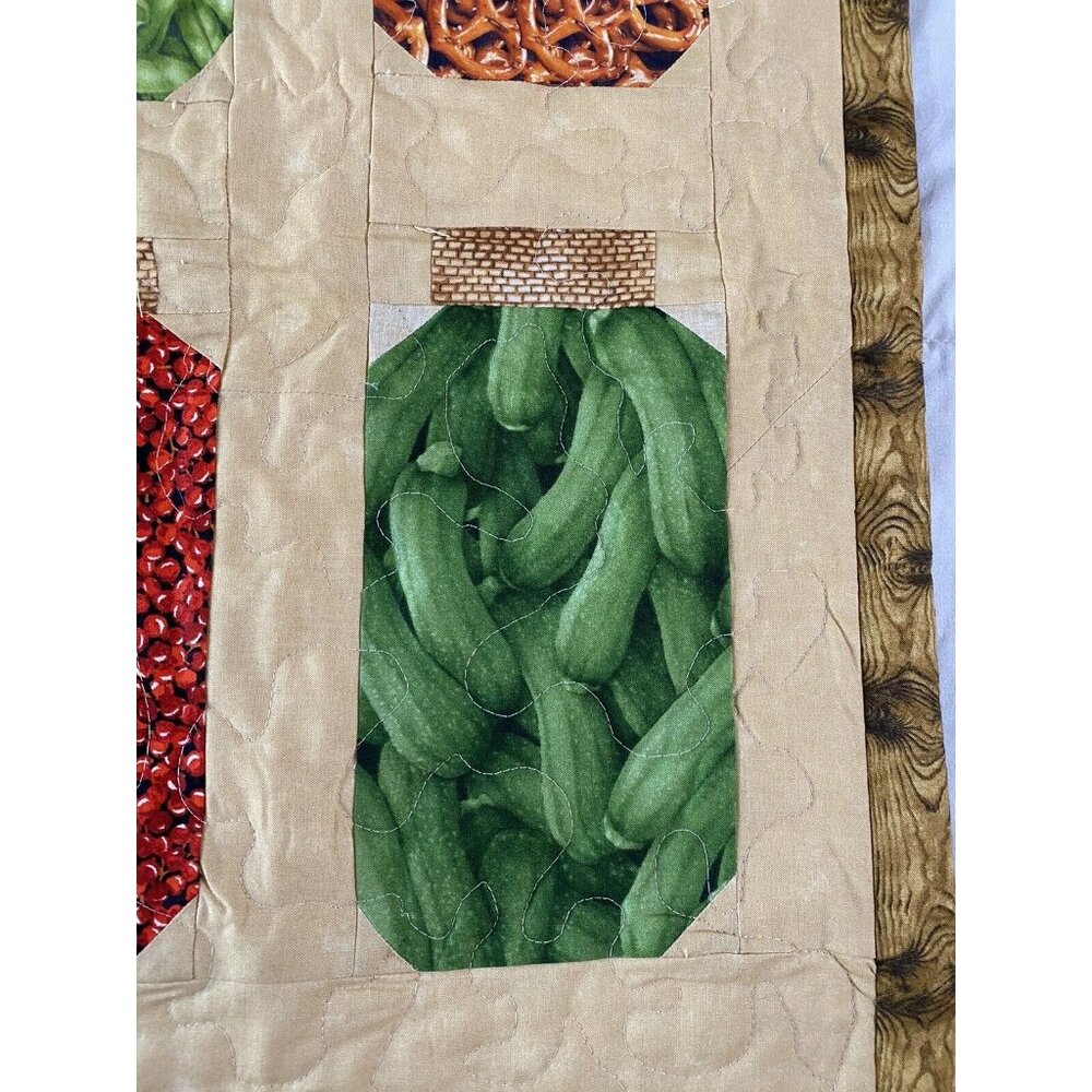 Canning Jar Fabric Art Wall Hanging SOKA “I Can Put It In A Canning Jar!” 37x52” - Picture 2 of 7
